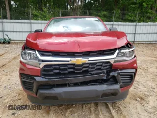2021 Chevrolet Colorado 2WD Work Truck with VIN 1GCGSBEA9M1293385, listed as a Copart auction lot 55382135 with 39,287 mi miles and Salvage title. Bid and sale history available at DreamBid. Image 5.