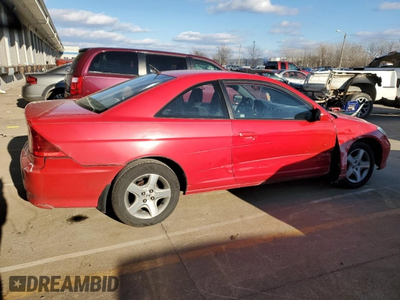 2005 Honda Civic EX with VIN 1HGEM21975L004413, listed as a Copart auction lot 87397824 with 151,362 mi miles and Salvage Title. Bid and sale history available at carsss.com. Image 3.