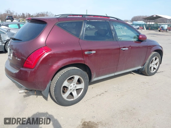 2007 Nissan Murano S with VIN JN8AZ08W67W600245, listed as a IAAI auction lot 41804161 with 144,554 mi miles and . Bid and sale history available at DreamBid. Image 4.