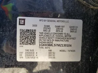 2021 GMC Acadia SLT with VIN 1GKKNMLS7MZ130104, listed as a Copart auction lot 46945175 with 97,873 mi miles and Salvage Title. Bid and sale history available at carsss.com. Image 14.