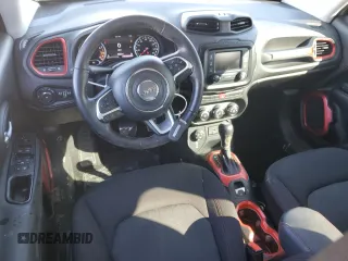 2015 Jeep Renegade Trailhawk with VIN ZACCJBCT0FPB56244, listed as a Copart auction lot 46077635 with 98,455 mi miles and Salvage Title. Bid and sale history available at DreamBid. Image 8.