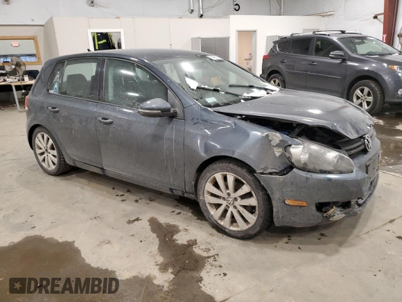 2012 Volkswagen Golf TDI with VIN WVWNM7AJ3CW337760, listed as a Copart auction lot 82486914 with 102,875 mi miles and Salvage title. Bid and sale history available at DreamBid. Image 4.