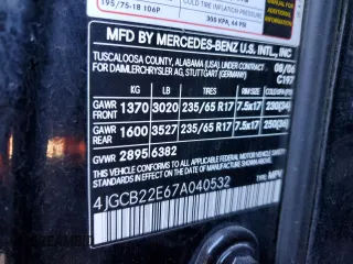 2007 Mercedes-Benz R 3.0L with VIN 4JGCB22E67A040532, listed as a Copart auction lot 74525284 with 245,580 mi miles and Clean Title. Bid and sale history available at carsss.com. Image 13.