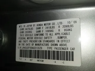 2010 Acura TSX with VIN JH4CU2F69AC013529, listed as a IAAI auction lot 41854755 with 175,855 mi miles. Bid and sale history available at carsss.com. Image 9.