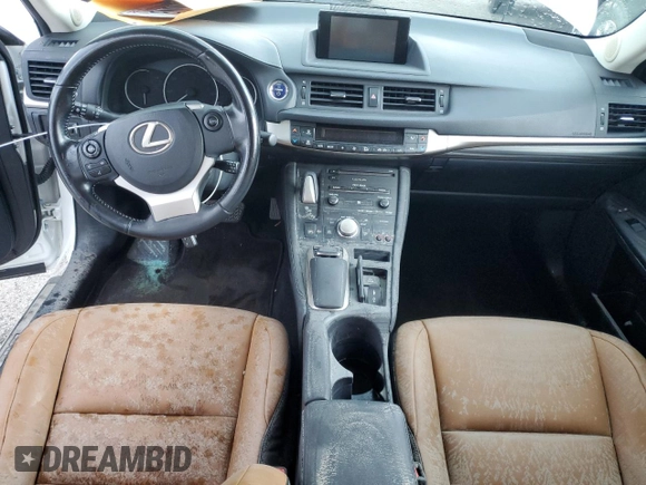 2017 Lexus CT with VIN JTHKD5BH1H2281107, listed as a Copart auction lot 74105824 with 0 mi miles and Salvage Title. Bid and sale history available at carsss.com. Image 8.