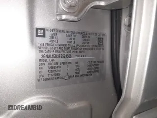2015 Chevrolet Captiva Sport LTZ with VIN 3GNAL4EK3FS524586, listed as a IAAI auction lot 41859537 with 108,259 mi miles and . Bid and sale history available at DreamBid. Image 9.