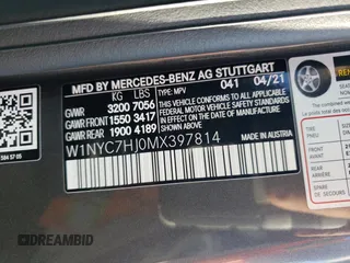 2021 Mercedes-Benz G 63 AMG with VIN W1NYC7HJ0MX397814, listed as a Copart auction lot 73020293 with 15,359 mi miles and Salvage Title. Bid and sale history available at DreamBid. Image 14.