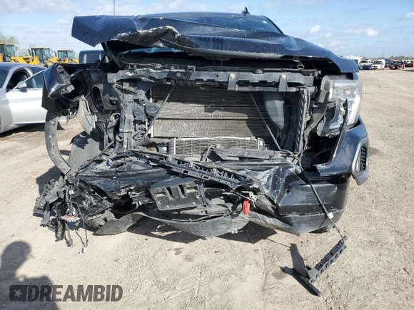 2021 GMC Sierra 1500 AT4 with VIN 1GTU9EET0MZ214429, listed as a Copart auction lot 48395165 with 0 mi miles and Salvage Title. Bid and sale history available at carsss.com. Image 5.
