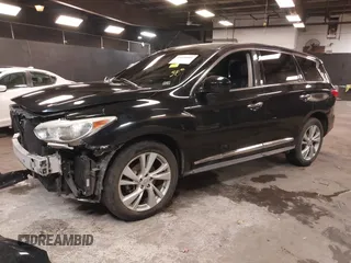 2013 Infiniti JX35 with VIN 5N1AL0MMXDC313050, listed as a IAAI auction lot 41695601 with 90,275 mi miles. Bid and sale history available at carsss.com. Image 18.