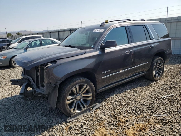 2018 GMC Yukon Denali with VIN 1GKS2CKJXJR217857, listed as a Copart auction lot 62943934 with 122,015 mi miles and Salvage Title. Bid and sale history available at carsss.com. Image 1.