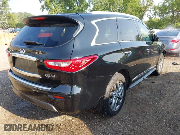 2015 Infiniti QX60 with VIN 5N1AL0MM7FC529408, listed as a IAAI auction lot 42478663 with 106,566 mi miles and . Bid and sale history available at DreamBid. Image 4.