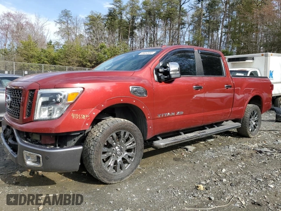 2016 Nissan Titan SL z VIN 1N6BA1F26GN504857, wystawiony jako Copart lot #49452855 z przebiegiem 114 264 mil mil oraz Szkoda całkowita • Salvage title. Historia ofert i sprzedaży dostępna na DreamBid. Obrazek 1.