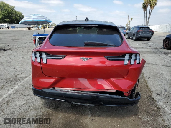 2023 Ford Mustang Mach-E Premium with VIN 3FMTK3R70PMA40851, listed as a Copart auction lot 55997745 with 9,754 mi miles and Salvage title. Bid and sale history available at DreamBid. Image 6.