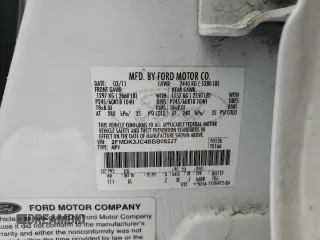2011 Ford Edge SEL with VIN 2FMDK3JC4BBB06227, listed as a Copart auction lot 37962614 with 128,574 mi miles and Salvage Title. Bid and sale history available at carsss.com. Image 15.