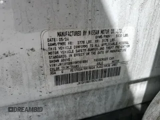 2024 Nissan ARIYA Engage+ z VIN JN1DF0BB1RM741894, wystawiony jako Copart lot #56970265 z przebiegiem 10 101 mil mil oraz Szkoda całkowita • Salvage title. Historia ofert i sprzedaży dostępna na DreamBid. Obrazek 14.