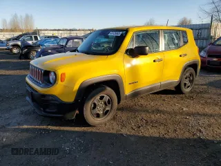 2016 Jeep Renegade Sport with VIN ZACCJAAW2GPD55551, listed as a Copart auction lot 43125865 with 78,529 mi miles and Clean Title. Bid and sale history available at carsss.com. Image 1.