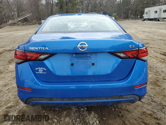 2020 Nissan Sentra SV with VIN 3N1AB8CV9LY283368, listed as a Copart auction lot 47081485 with 17,266 mi miles and Salvage Title. Bid and sale history available at carsss.com. Image 6.