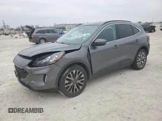 2021 Ford Escape Titanium with VIN 1FMCU9J9XMUA57500, listed as a Copart auction lot 46322915 with 67,101 mi miles and Salvage Title. Bid and sale history available at carsss.com. Image 1.