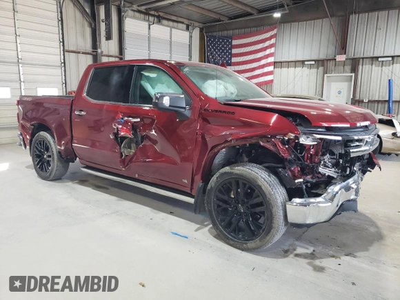 2023 Chevrolet Silverado 1500 LTZ with VIN 1GCUDGED3PZ195205, listed as a Copart auction lot 48347635 with 22,327 mi miles and Salvage Title. Bid and sale history available at carsss.com. Image 4.
