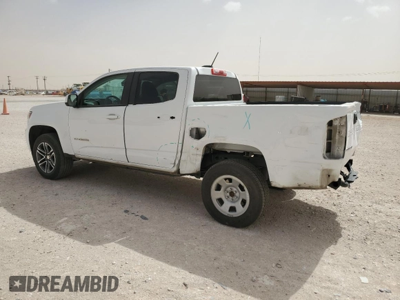 2021 Chevrolet Colorado 2WD Work Truck with VIN 1GCGSBEN6M1187687, listed as a Copart auction lot 47236795 with 27,107 mi miles and Salvage title. Bid and sale history available at DreamBid. Image 2.