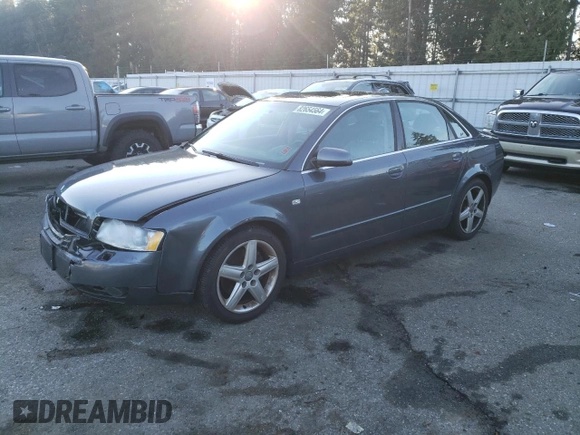 2004 Audi A4 3.0L with VIN WAULT68E64A179570, listed as a Copart auction lot 82654564 with 158,810 mi miles and Salvage Title. Bid and sale history available at carsss.com. Image 1.