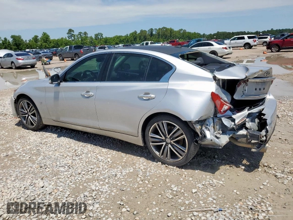 2015 Infiniti Q50 with VIN JN1BV7AP7FM331225, listed as a Copart auction lot 58298965 with 148,267 mi miles and Salvage title. Bid and sale history available at DreamBid. Image 2.