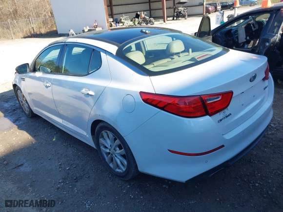 2014 Kia Optima EX with VIN 5XXGN4A79EG260468, listed as a IAAI auction lot 41696210 with 210,860 mi miles. Bid and sale history available at carsss.com. Image 3.