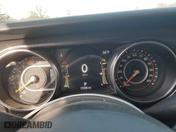 2022 Jeep Wrangler Unlimited Sport with VIN 1C4HJXDN3NW242297, listed as a Copart auction lot 47388715 with 17,098 mi miles and Salvage title. Bid and sale history available at DreamBid. Image 9.