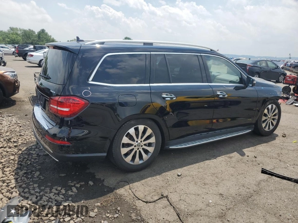 2019 Mercedes-Benz GLS 450 with VIN 4JGDF6EE2KB225563, listed as a Copart auction lot 62349115 with 44,049 mi miles and Salvage title. Bid and sale history available at DreamBid. Image 3.