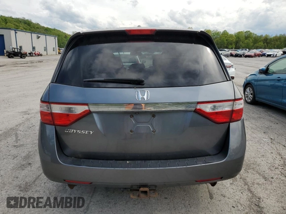 2011 Honda Odyssey EX-L with VIN 5FNRL5H6XBB002136, listed as a Copart auction lot 55162645 with 172,425 mi miles and Salvage Title. Bid and sale history available at DreamBid. Image 6.
