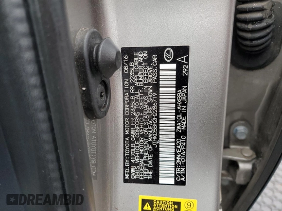 2017 Lexus CT with VIN JTHKD5BH2H2286719, listed as a Copart auction lot 82180384 with 118,685 mi miles and Salvage Title. Bid and sale history available at carsss.com. Image 12.