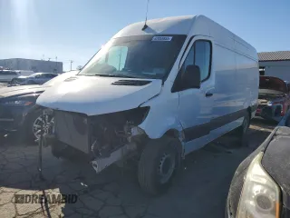 2021 Mercedes-Benz Sprinter Cargo with VIN W1Y40CHY7MT057129, listed as a Copart auction lot 42058855 with 12,350 mi miles and Salvage Title. Bid and sale history available at carsss.com. Image 1.