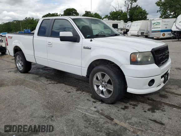 2008 Ford F-150 XL with VIN 1FTPX12V38KC55492, listed as a Copart auction lot 58162545 with 197,589 mi miles and Salvage title. Bid and sale history available at DreamBid. Image 4.