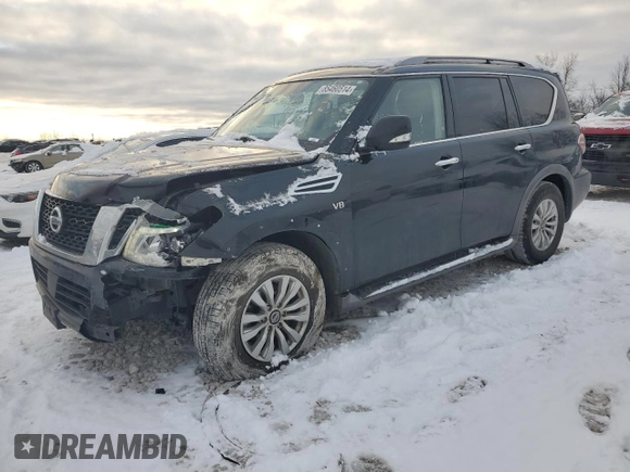 2020 Nissan Armada SL with VIN JN8AY2NC7L9615368, listed as a Copart auction lot 85460514 with 158,114 mi miles and Salvage Title. Bid and sale history available at carsss.com. Image 1.