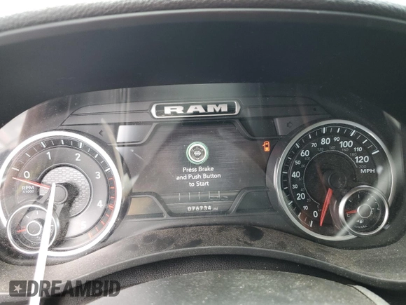 2022 Ram 3500 Laramie with VIN 3C63RRML8NG105102, listed as a Copart auction lot 69057754 with 76,734 mi miles and Clean Title. Bid and sale history available at carsss.com. Image 9.