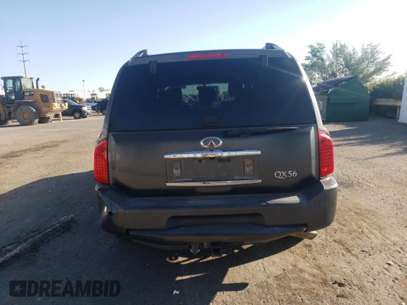 2005 Infiniti QX56 with VIN 5N3AA08A05N809025, listed as a Copart auction lot 70888204 with 0 mi miles and Salvage Title. Bid and sale history available at carsss.com. Image 6.