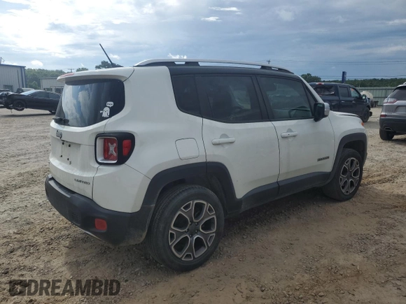 2017 Jeep Renegade Limited with VIN ZACCJBDB3HPE88030, listed as a Copart auction lot 60528245 with 101,606 mi miles and Salvage title. Bid and sale history available at DreamBid. Image 3.