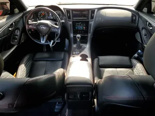 2020 Infiniti Q50 Red Sport 400 with VIN JN1FV7AP3LM630210, listed as a Copart auction lot 41796535 with 54,587 mi miles and Salvage title. Bid and sale history available at DreamBid. Image 8.