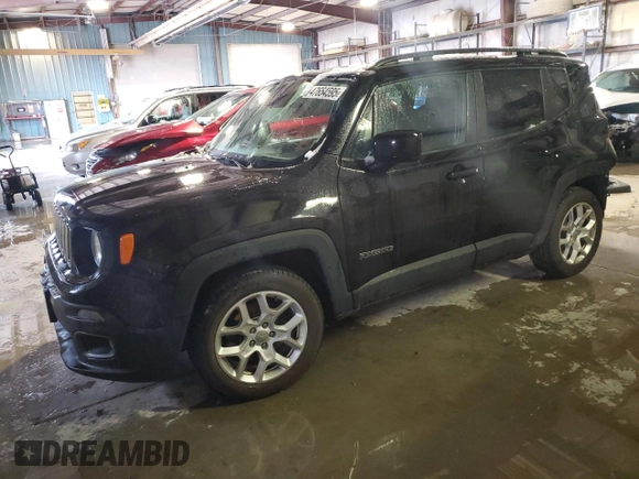 2016 Jeep Renegade Latitude with VIN ZACCJABT0GPE38996, listed as a Copart auction lot 47654595 with 119,193 mi miles and Salvage Title. Bid and sale history available at carsss.com. Image 1.