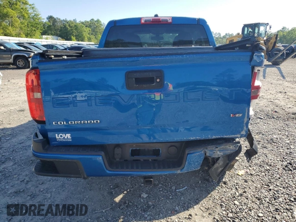2022 Chevrolet Colorado 2WD Work Truck with VIN 1GCGSBEN9N1108434, listed as a Copart auction lot 52827165 with 77,428 mi miles and Salvage title. Bid and sale history available at DreamBid. Image 6.