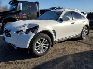 2014 Infiniti QX70 with VIN JN8CS1MW2EM411268, listed as a Copart auction lot 49371255 with 181,649 mi miles and Salvage Title. Bid and sale history available at carsss.com. Image 1.