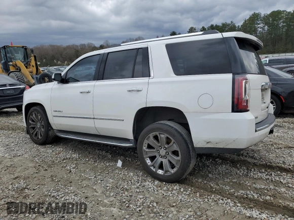 2015 GMC Yukon Denali with VIN 1GKS1CKJ1FR526594, listed as a Copart auction lot 46524205 with 99,095 mi miles and Salvage Title. Bid and sale history available at carsss.com. Image 2.