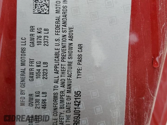 2018 Chevrolet Camaro ZL1 z VIN 1G1FK1R69J0142195, wystawiony jako Copart lot #51128215 z przebiegiem 55 979 mil mil oraz Szkody całkowita. Historia ofert i sprzedaży dostępna na DreamBid. Obrazek 12.