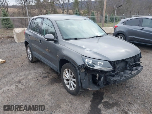 2017 Volkswagen Tiguan S with VIN WVGBV7AX9HK049420, listed as a IAAI auction lot 41838301 with 118,490 mi miles and . Bid and sale history available at DreamBid. Image 1.