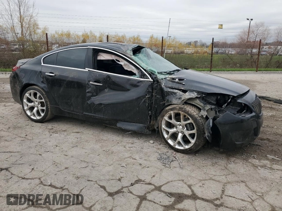 2014 Buick Regal GS with VIN 2G4GU5GXXE9265276, listed as a Copart auction lot 82162244 with Not Provided miles and Salvage Title. Bid and sale history available at DreamBid. Image 4.
