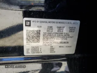 2020 Chevrolet Blazer LT with VIN 3GNKBCRS1LS618635, listed as a Copart auction lot 53455835 with 60,227 mi miles and Salvage title. Bid and sale history available at DreamBid. Image 15.
