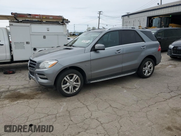 2012 Mercedes-Benz M ML 350 with VIN 4JGDA5HBXCA018064, listed as a Copart auction lot 55230025 with 166,360 mi miles and Clean Title. Bid and sale history available at carsss.com. Image 1.