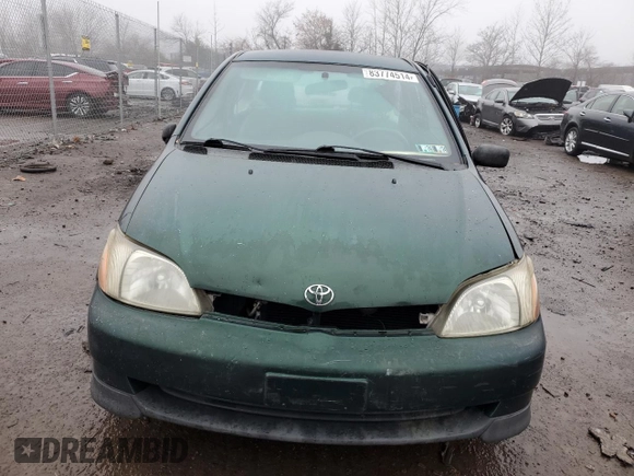 2000 Toyota ECHO with VIN JTDAT1231Y0041399, listed as a Copart auction lot 83774514 with 128,465 mi miles and Salvage Title. Bid and sale history available at DreamBid. Image 5.
