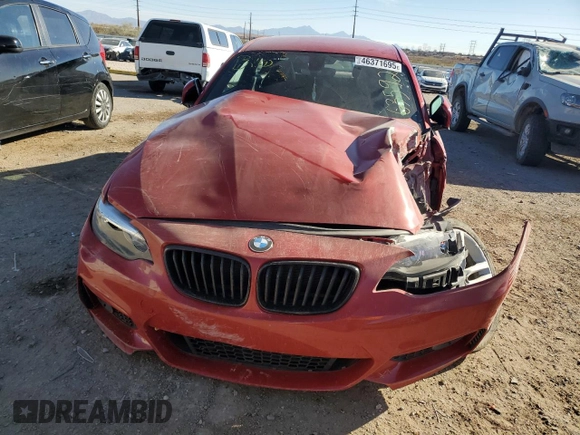2017 BMW 2 Series 230i with VIN WBA2F9C31HV635922, listed as a Copart auction lot 46371695 with 45,947 mi miles and Salvage title. Bid and sale history available at DreamBid. Image 5.