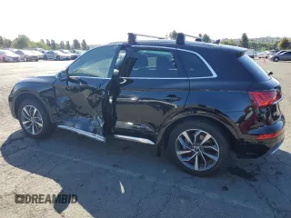 2021 Audi Q5 Premium Plus with VIN WA1BAAFY6M2020296, listed as a Copart auction lot 56736205 with 75,955 mi miles and Salvage title. Bid and sale history available at DreamBid. Image 2.